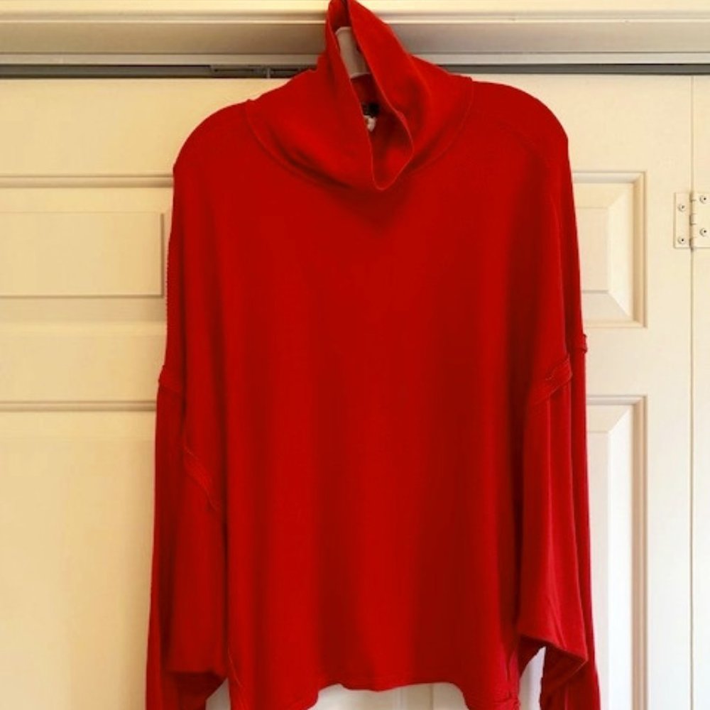 Free People (WTF) Red Turtleneck Small